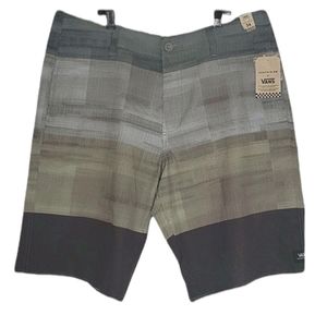 Vans Shorts Vanphibian Board Green, Blue and Black sz 36 NWT
